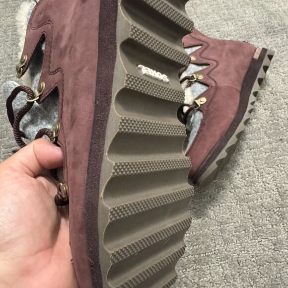 Sorel Women's Sneakchic Alpine Boots, Cattail, Red, Brown - Picture 7 of 8